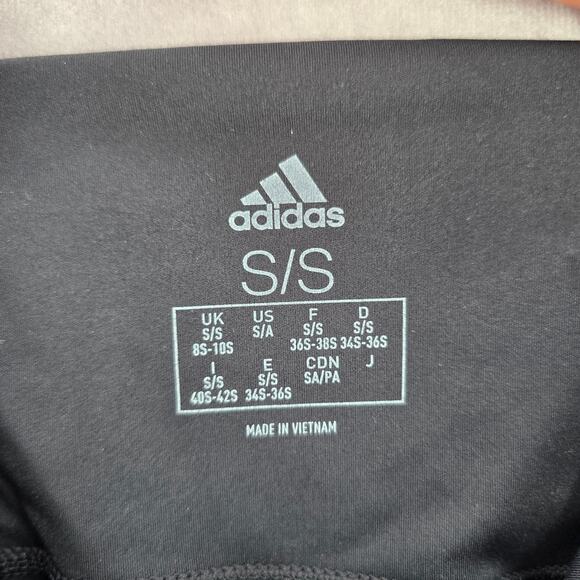 Adidas Black Compression Athletic Stretch Active Pants Shorts Small - Picture 4 of 4